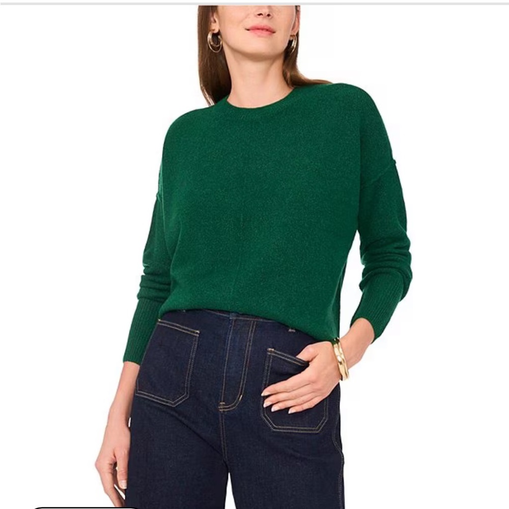 Vince Camuto crewneck Alpine Green sweater size medium
